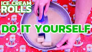 Ice Cream Rolls - DIY RECIPE | How to make Ice Cream Rolls at home - Christmas Dessert 🎄🎅🌟