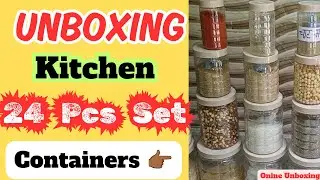 Best Set Of 24 Pcs Plastic Jar Container Air Tight Review And Unboxing | Kitchen Products BPA Free