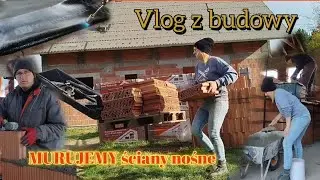 MURUJEMY ŚCIANY NOŚNE 👷🫢VLOG Z BUDOWY #vlog #budowanie #ściana #murowanie #kobieta 
