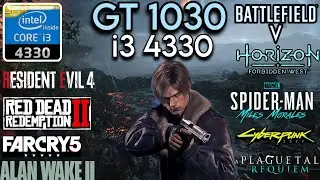 GT 1030 + I3 4330 & 16GB Ram | Test In 9 Games In Mid 2024 !