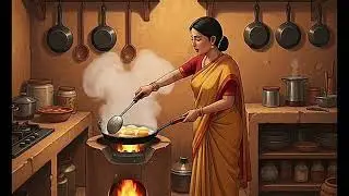 Rainy Day Comfort 🍲 | Indian Village Family Cooking | Ghibli-Style Animation