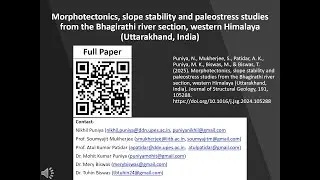 Morphotectonics, Slope Stability & Paleostress Studies from the Bhagirathi River Section, INDIA