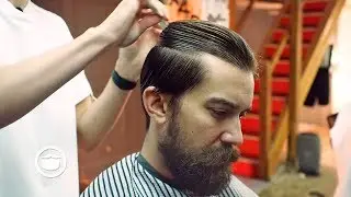 Slicked Back Hairstyle for Thick Hair | Cut & Grind