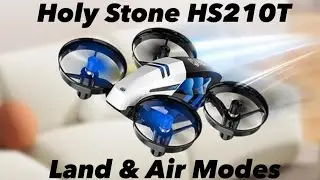 Holy Stone HS210T 2 in 1 MINI Indoor Drone with Land & Fly Mode UNBOXING REVIEW in the DRONE ROOM