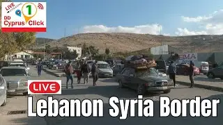 View of Lebanese border crossing with Syria