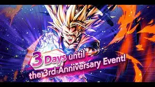 COUNTDOWN: 3 DAYS UNTIL DRAGON BALL LEGENDS 3RD ANNIVERSARY!