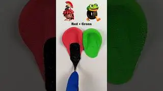 🎉 Red + Green Clay Mixing | Satisfying Color Mix Recipe #colormix #claymixing #clay