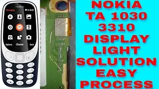 Nokia TA 1030 (3310) LCD light jumper solution | Nokia TA 1030 display light problem solution