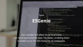 ESGenie - Microsoft Azure Virtual Hackathon Top 10 Finalist