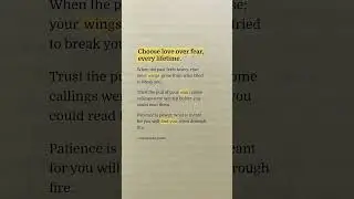 Choose Love Over Fear #Fallen #LaurenKate #Motivation #BookTok
