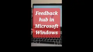 Feedback hub in microsoft windows #shorts #youtubeshorts