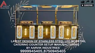 STAINLESS STEEL LED MOCKTAIL CATERING COUNTER SETUP MANUFACTURING BY AARVIK INDUSTRIES