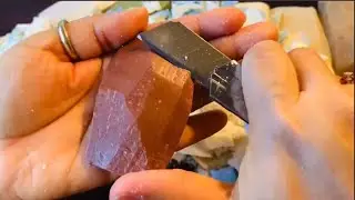 CUTTING LEFTOVER BAR SOAPS 🤎