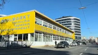 Driving downtown Graz in Austria in November 2022