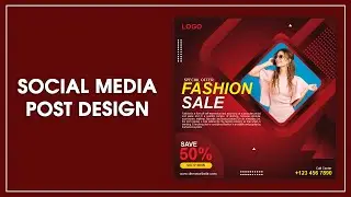 Instagram Post Design in CorelDRAW | Social Media Banner Post For Fashion | Corel draw tutorials