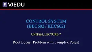 U4_L7 | Root Locus (Problem with Complex Poles) | Control System (BEC602/KEC602) | Hindi