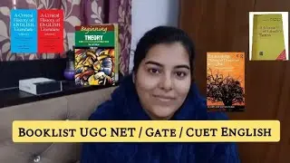 Booklist/Resources for UGC NET JRF/GATE/ CUET/State English Literature Exams #booklist #ugcnet #gate