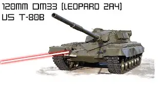 LEOPARD 2A4 vs T-80B | 120mm DM33 APFSDS Armour Penetration Simulation