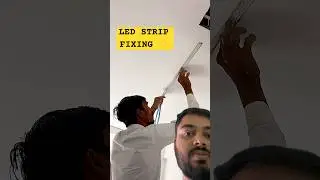 Electrician Fixing Strip Light Inside House ⚡ LED Installation Work