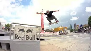 Downhill Street Skate Course in Berlin - Red Bull Bomb the Line Skateboard Contest