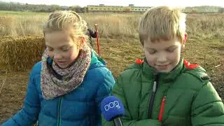 Kinderen planten klein bos