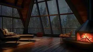 Sótão Aconchegante Sons de Chuva Natural e Lareira para Relaxamento Total