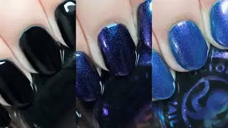 Octopus Party Nail Lacquer Ink Or Swim and Neon Sin III Duo Live Swatches