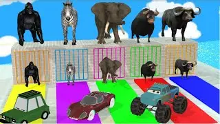 3D Animal Race Simulation on Color Track| 3D-Tier-Rennsimulation auf einer Farbspur