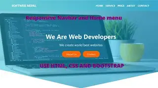 How To Create a Top Navigation Bar with Home Page | Responsive - HTML, CSS & BOOTSTRAP