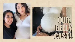 PREGNANCY BELLY CAST ON MY GESTATIONAL SURROGATE! | 9 MONTHS PREGNANT *IVF JOURNEY*