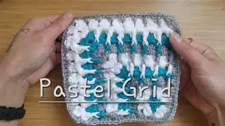 How to Crochet a Pastel Grid Granny Square! 😍😍😍 | CROCHET PROJECT!