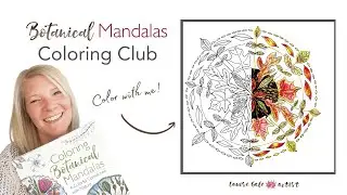 How to Color Botanical Mandala Art | Coloring Club | Autumn Leaves Design | For beginners