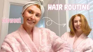 hair routine | blowout