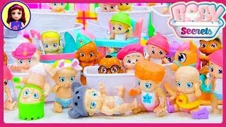 Baby Secrets Full Box of Blind Surprise Bags Bathtubs Babies Doll Opening Kids Toys