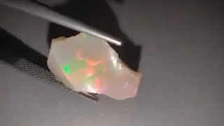 Rare solid opal brown base and painting flash color play