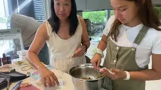 Potsticker Dumplings with chives and ginger|| Cooking with Chef Angela from FreshFoodFriday||