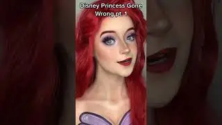 Disney Princess Gone Wrong pt. 1?!?!😱 #makeup #shorts #disney