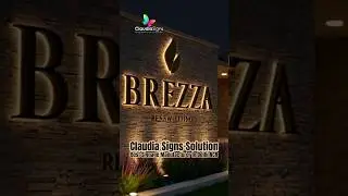 Luxury Stone Wall 3D Signage | Premium Residential Entrance Sign Design #shorts #sign #viral
