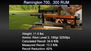 Recoil reduction of large overbore cartridges.