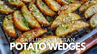 Картофельные дольки с чесноком и пармезаном: идеальная закуска