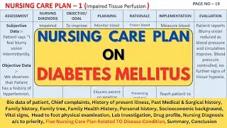 Nursing Care Plan On Diabetes Mellitus | NCP on Diabetes Mellitus |Diabetes Mellitus Nursing process