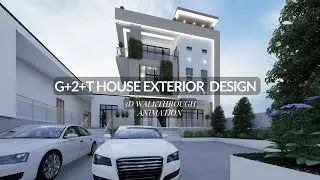 G+2+T House Exterior Design Walkthrough