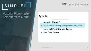 S&OP Material Planning - November 9th