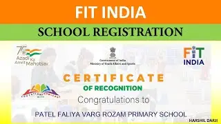 FIT INDIA REGISTRATION | SCHOOL CERTIFICATE | EVENT | GUJARATI