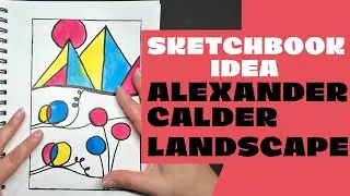 Landscape Watercolor in Sketchbook | Alexander Calder Inspired Abstract Art Painting Tutorial
