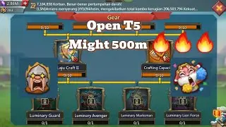 Open T5 might 500m & trik/cara cepat open t5 🔥🔥🔥  #lordsmobile #BOc #f2p