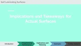 ENGR 422: Self-Lubricating Surfaces Overview