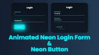 How To Create a Neon Login Form & Neon Button Using HTML CSS