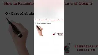 Mnemonics for Keynote symptoms of opium #homoepathy #bhms #education #homeopathicmedicine