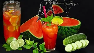 ASMR Watermelon Limeade 🍉🥒 | Ultimate Summer Drink with Cucumber & Mint